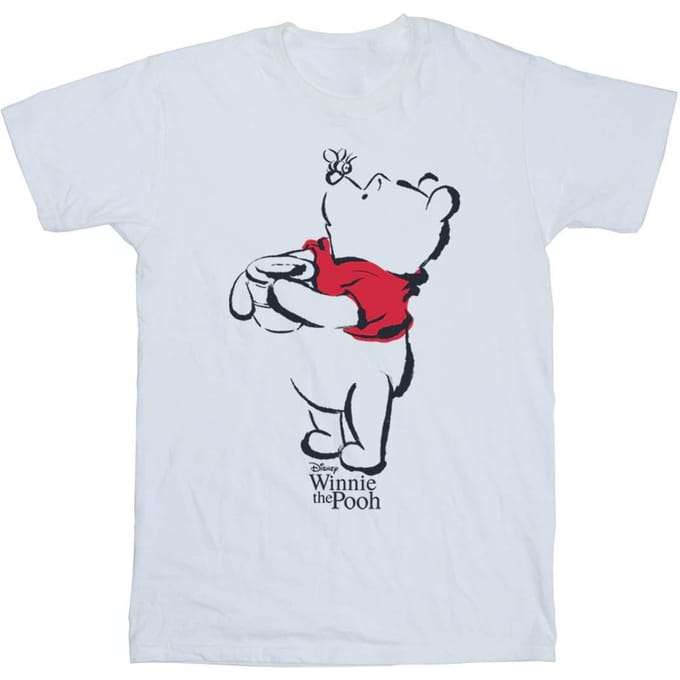 Disney Dames/Dames Winnie De Poeh Tekening Katoenen Vriendje T-shirt (Wit)