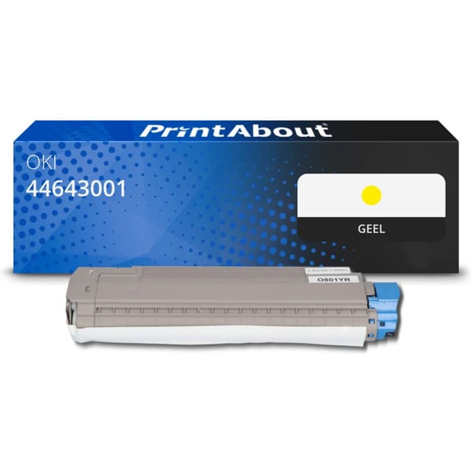 PrintAbout huismerk Toner 44643001 Geel Geschikt voor OKI