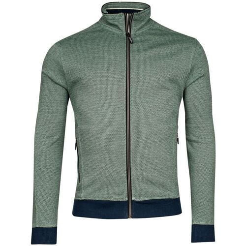 Baileys Vest Sweat Cardigan Zip Two-Tone Jacquard Interlock Pastel Groen / male