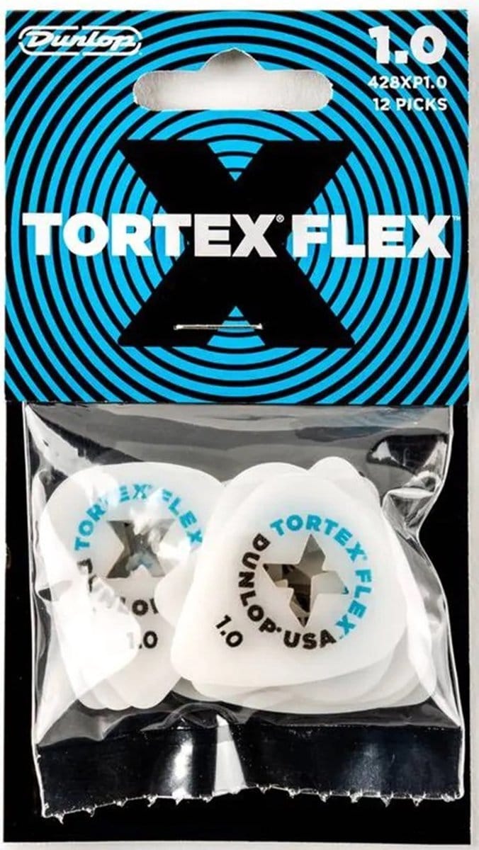 Jim Dunlop Tortex Flex - Plectrums - X Standard - 1,00 mm - Player's Pack 12 Stuks