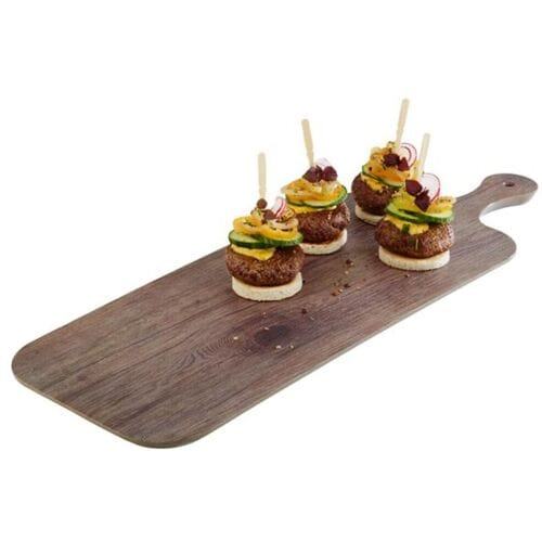 GGM Gastro (6 Stück) Tablett - OAK - Melamin - 610x200mm - Höhe: 15mm