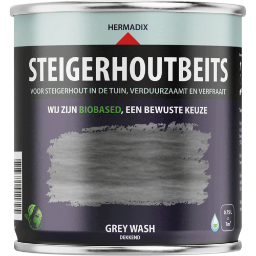 Hermadix Steigerhoutbeits - 0,75 liter - Grey wash