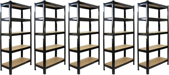 Stellingrekken 2-pack - 150kg per plank - mdf 6,2mm - schroefloos