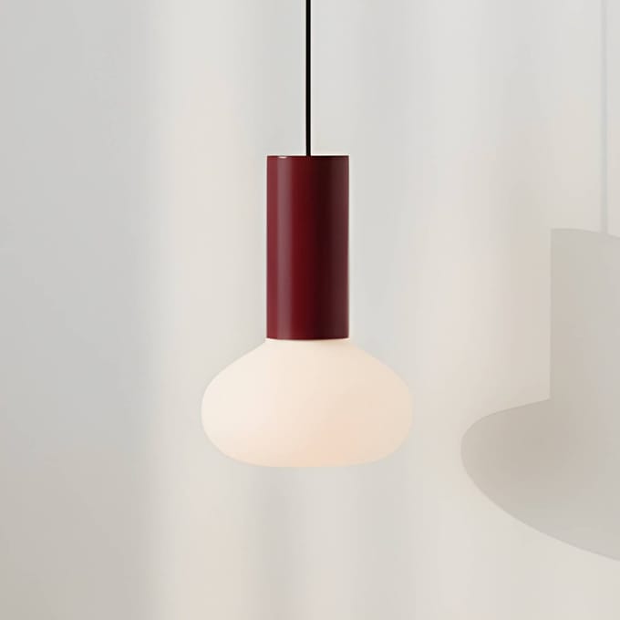 ALDEX Hanglamp Flo, rood, 1-lamp, glas