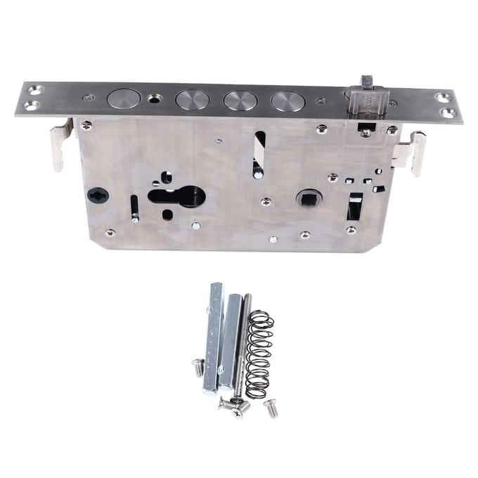 Deurvergrendelingscilinder Multifunctionele mechanische en vingerafdruk deur insteekslot gray