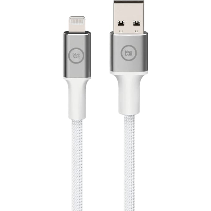 BlueBuilt Usb A naar Lightning Kabel 3m Nylon Wit