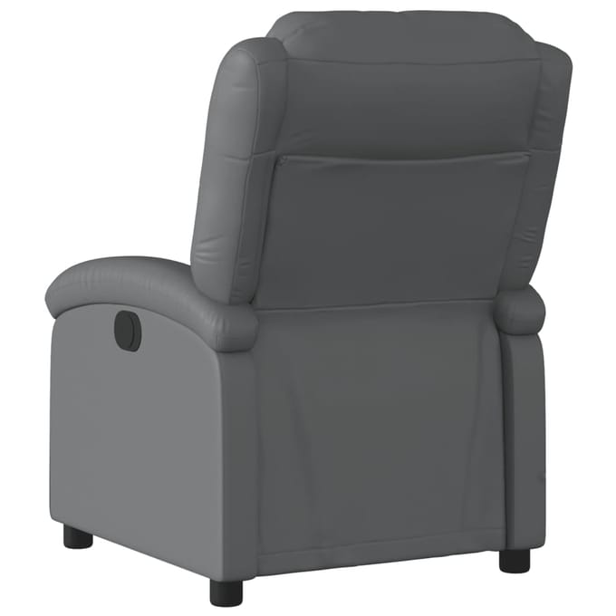 vidaXL - Relaxfauteuil - grijs - kunstleer