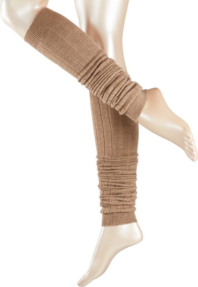 Esprit Rib Beenwarmer dik gedessineerd wol beenwarmers dames bruin - maat ONESIZE