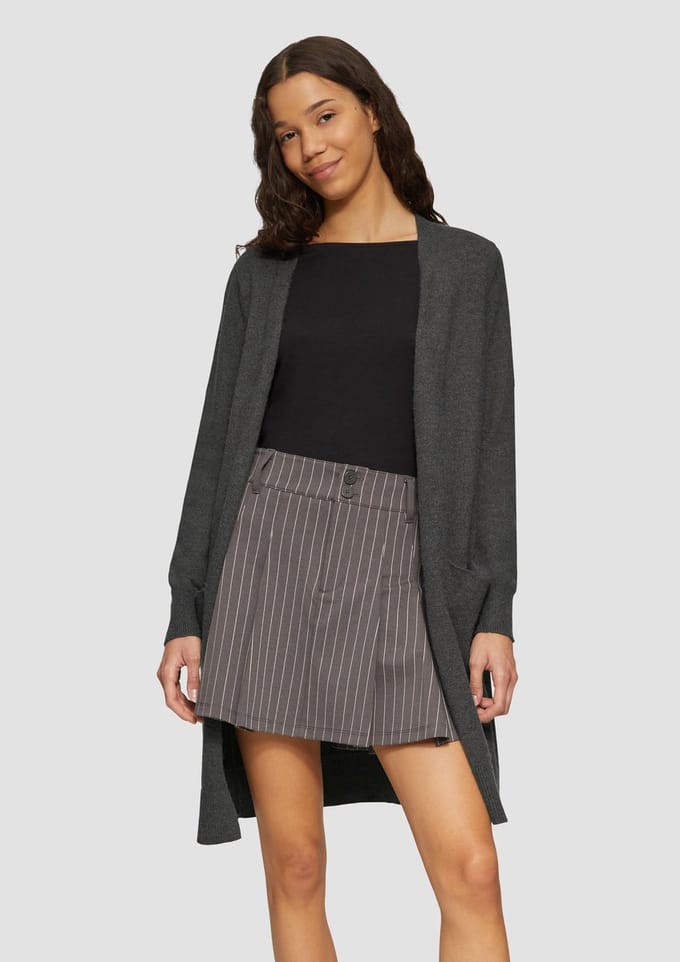 Q/S designed by - Cardigan - Maat S - Vrouwen - 99W0 GREY/BLACK -