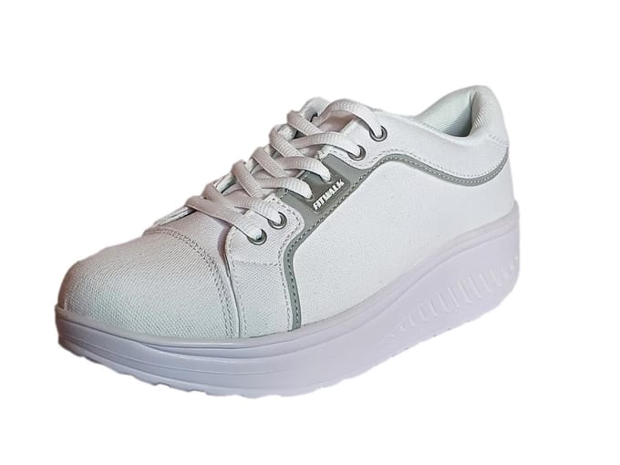 Fit Walk Rocker Sole Sneakers Wit 39 white