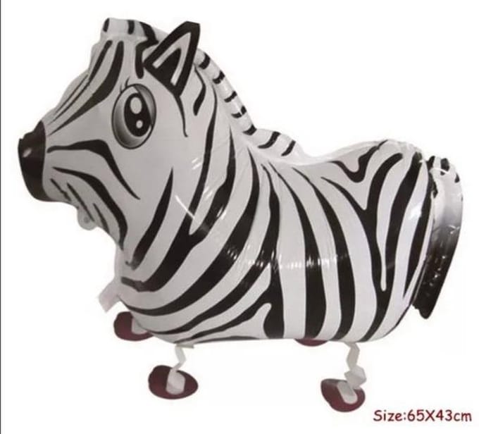 wandelende ballon airwalker zebra