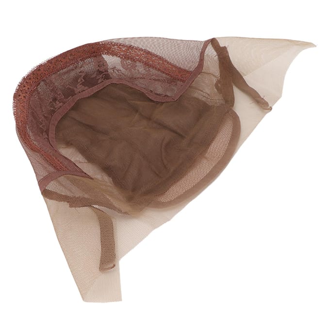Pruiknet Haarspeld Kant Nylon Mesh U-deel Verstelbaar Ademend Donkerbruin voor Optreden white