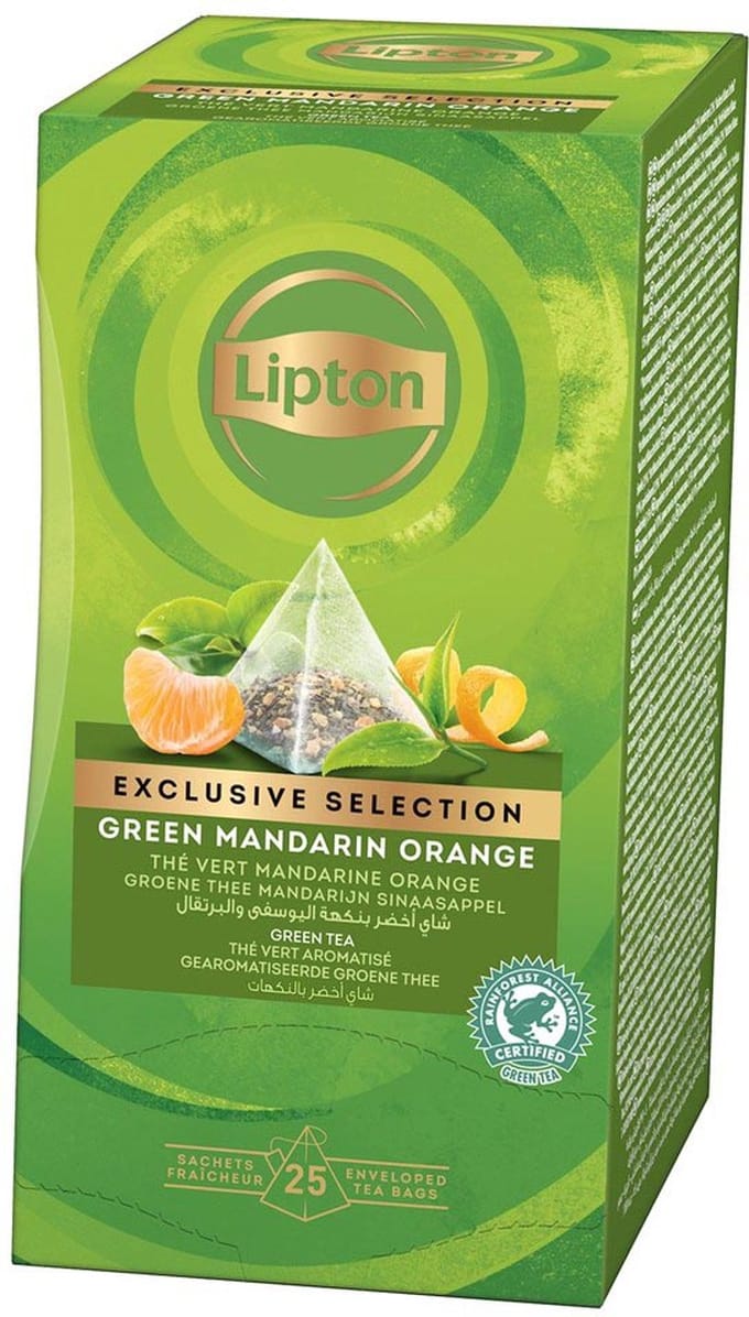 Lipton - Thee lipton exclusive groene thee mandarijn sinaas