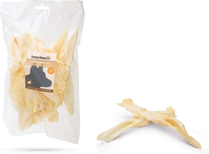Beeztees Konijnenoren Gepoft 100 gram