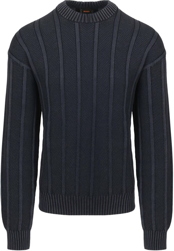 BOSS Trui Kaktus Navy - Maat L - Heren - Pullovers
