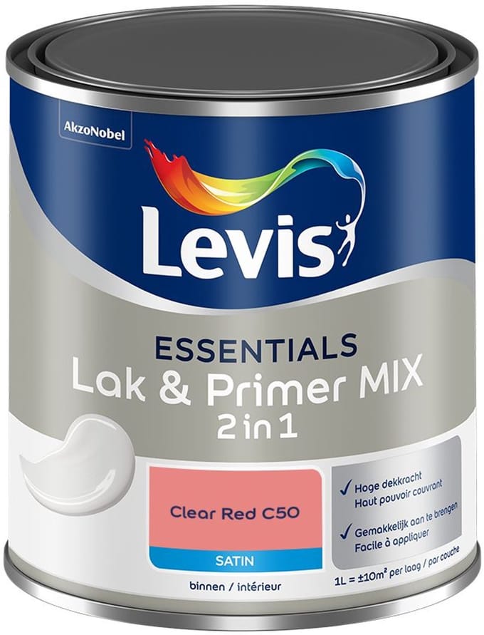 Levis - Essentials Lak & Primer Mix - Clear Red C50 - Mengverf - 1 L