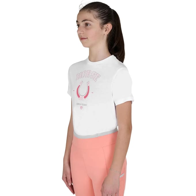Katoenen meisjes-T-shirt Equestro Horse Team