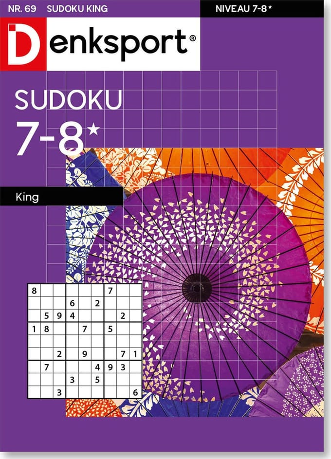 Denksport Puzzelboek Sudoku 7-8* king, editie 69