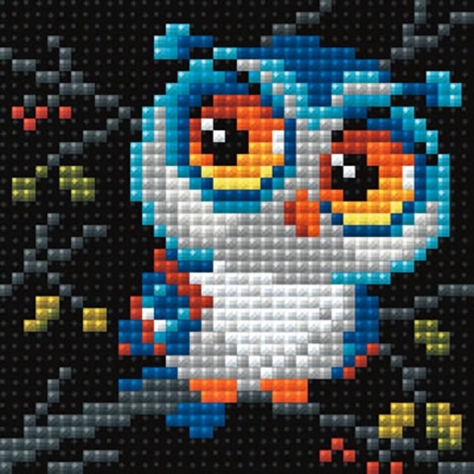 Diamond Painting UILTJE - Riolis - 10 x 10 cm - vierkante steentjes