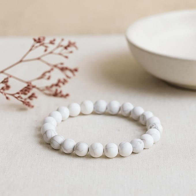 Power Armband - Witte Jaspis