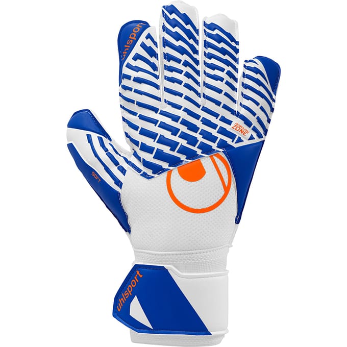 Uhlsport FM Soft Advanced White/Royal Blue/Fluo Orange - Keepershandschoenen - Maat 4