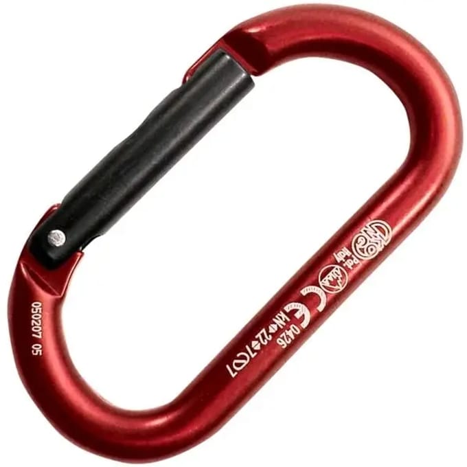 Kong Italy Oval Alu Straight Gate Karabijnhaak Rood,Zwart