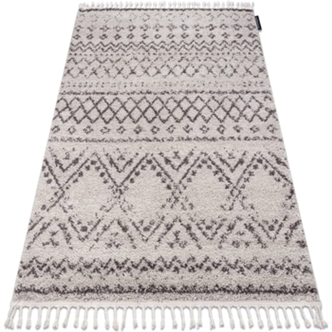 Kleden Rugsx Tapijt BERBER RABAT G0526 crème / bruinrand 200x290 cm