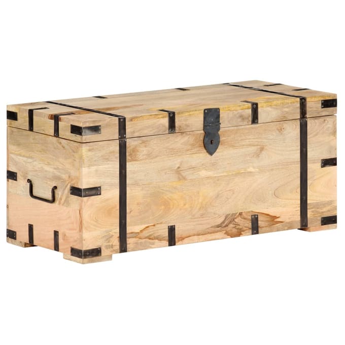 vidaXL - Opbergkist - 90x40x40 - cm - massief - mangohout