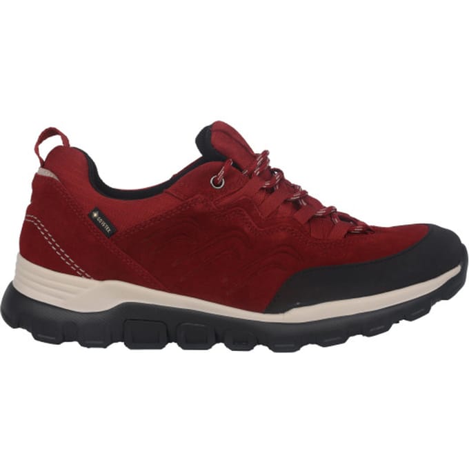 Gabor rollingsoft sensitive 96.927.38 - dames rollende wandelsneaker - Rood - waterdicht - maat 42 (EU) 8 (UK)