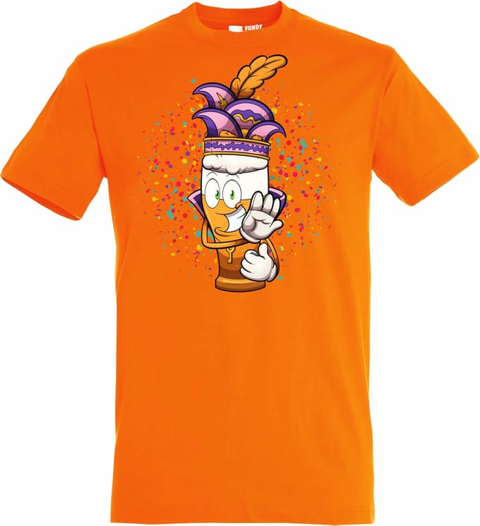T-shirt Alaaf Bier | Carnaval | Carnavalskleding Dames Heren | Oranje | maat M