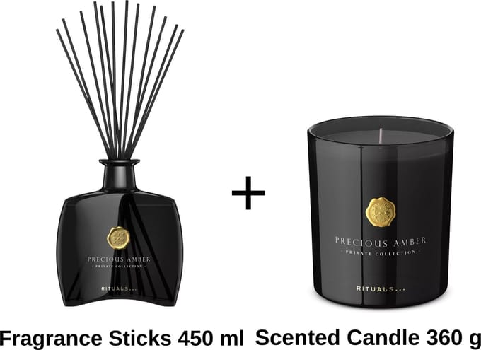 Rituals Precious Amber - Fragrance Sticks 450 ml - Scented Candle 360 g - Private Collection