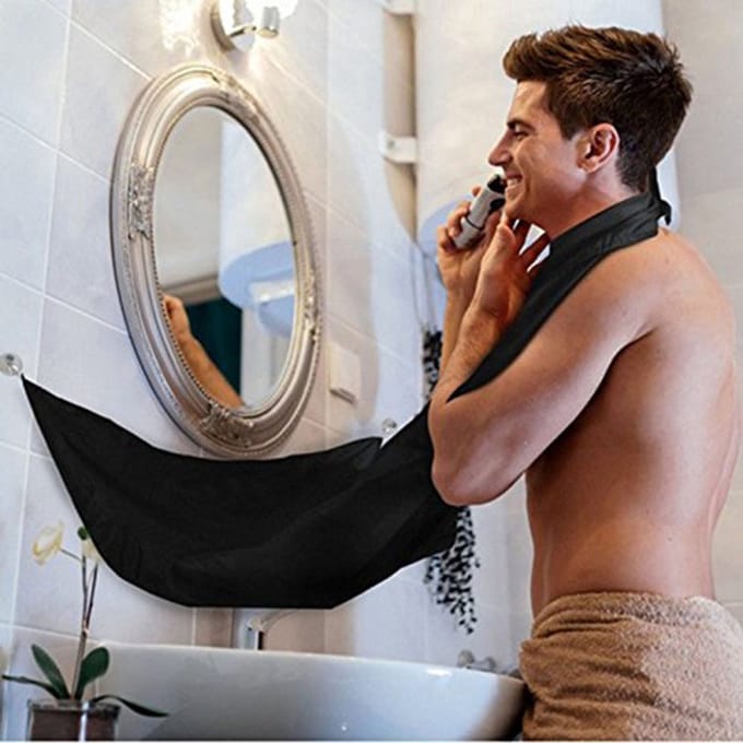 Baard schort | netje | beard cape | haren opvangen tijdens het scheren