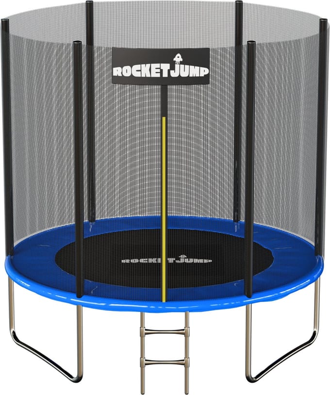 RocketJump TX83 Trampoline - Inclusief ladder en veiligheidsnet - Trampoline 183 cm - Blauw