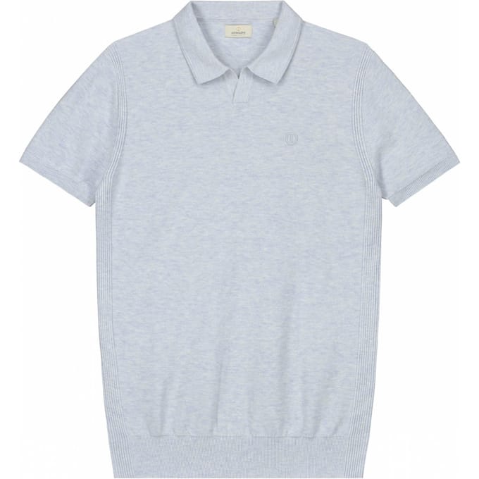 Dstrezzed Polo Melange Slub Lichtblauw - Maat M - Heren