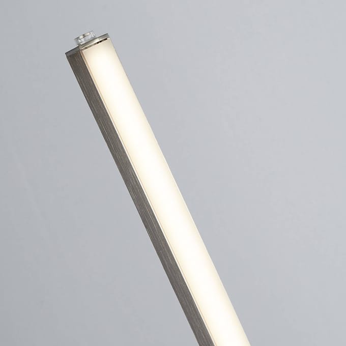 Searchlight Tribeca LED vloerlamp, zilver/opaal wit, metaal, CCT, 150 cm