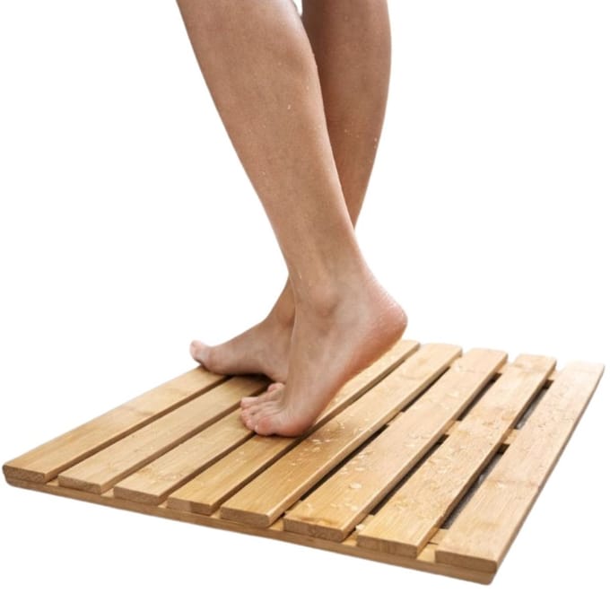 Ceruzo Douchemat Bamboe – Antislip Badmat – 50 x 30 cm – Saunamat