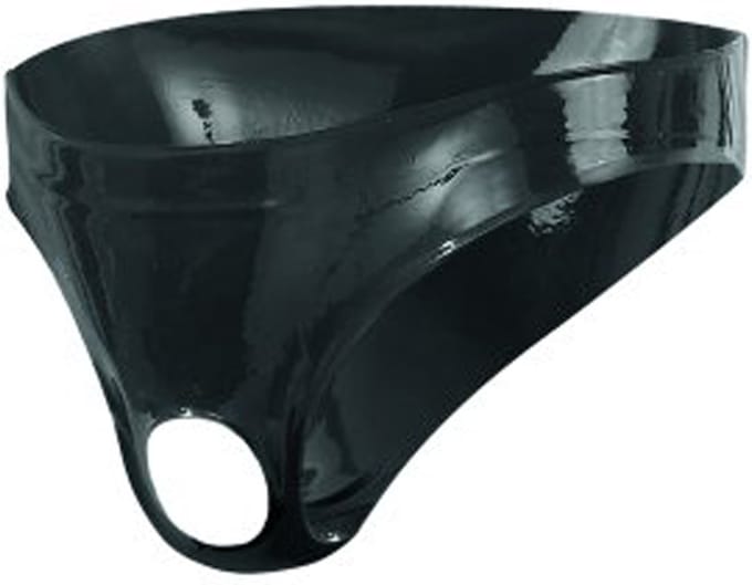 Latex Herenslip Met Opening