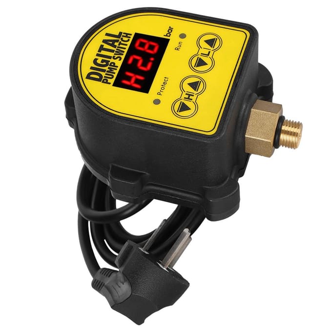 Digitale Automatische Elektronische Drukschakelaar voor Douche Boost Waterpomp yellow