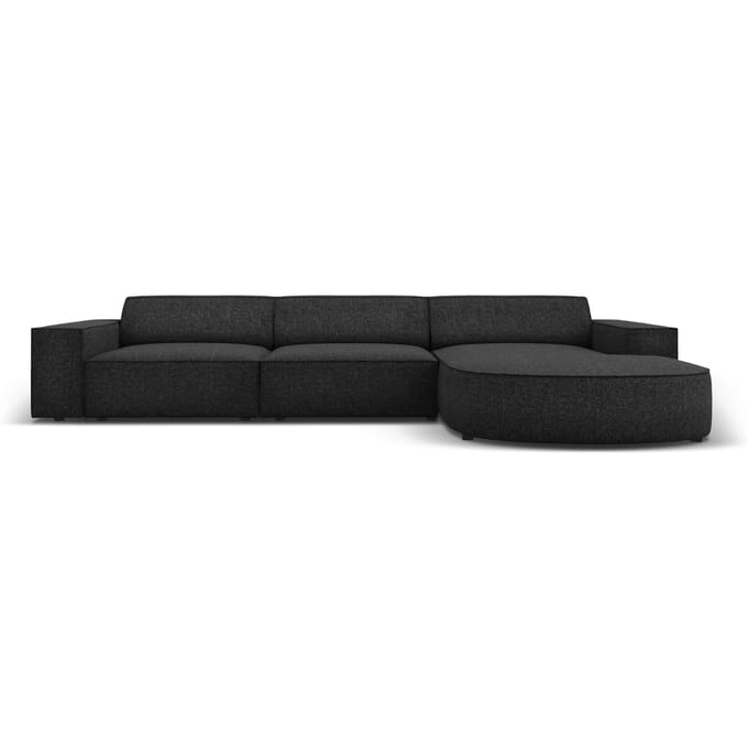 4-zitshoekbank Jodie rechts chenille afgerond | Micadoni Home