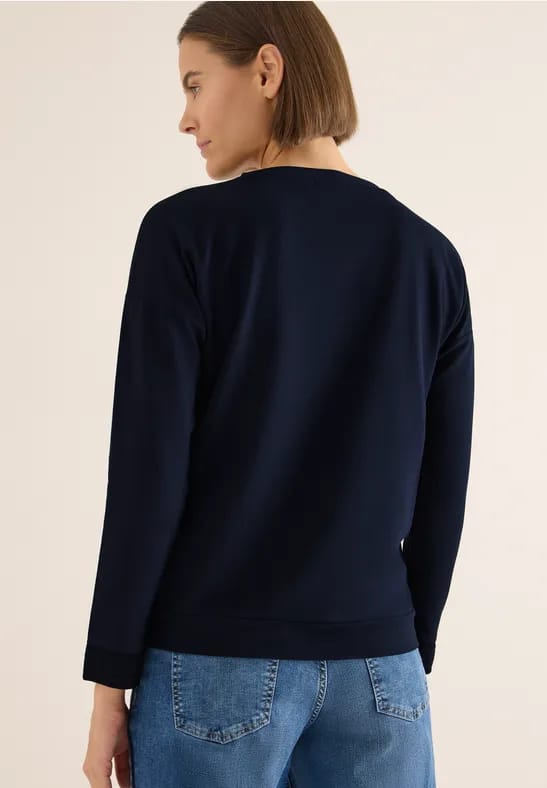 Shirt met satijnen print