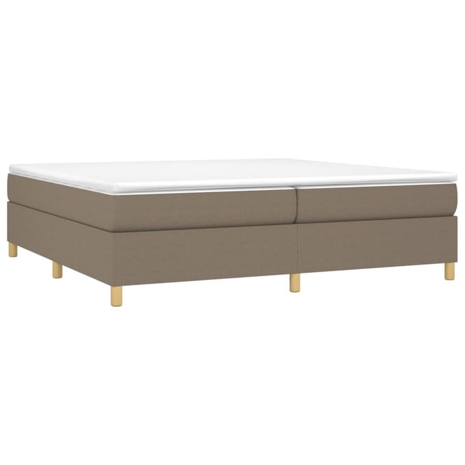 vidaXL - Boxspring - bed - stof - taupe - 200x200 - cm