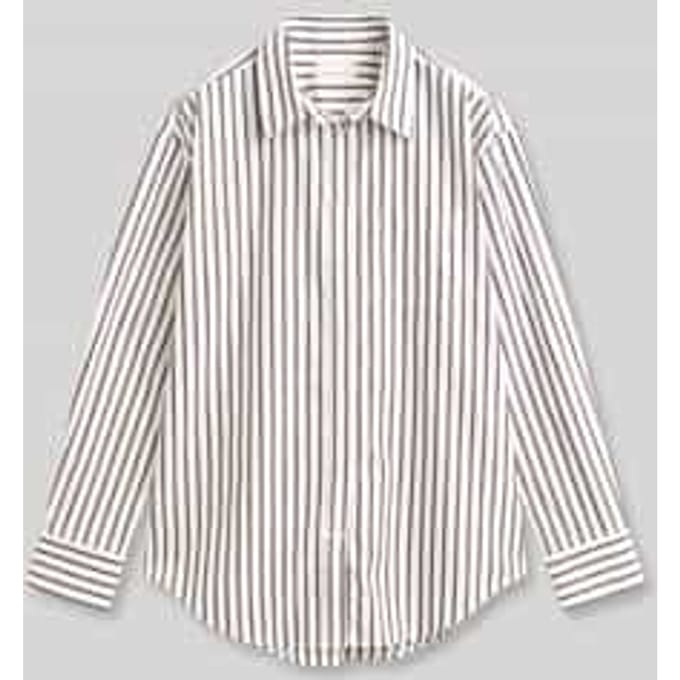 relaxed fit overhemdblouse van puur katoen