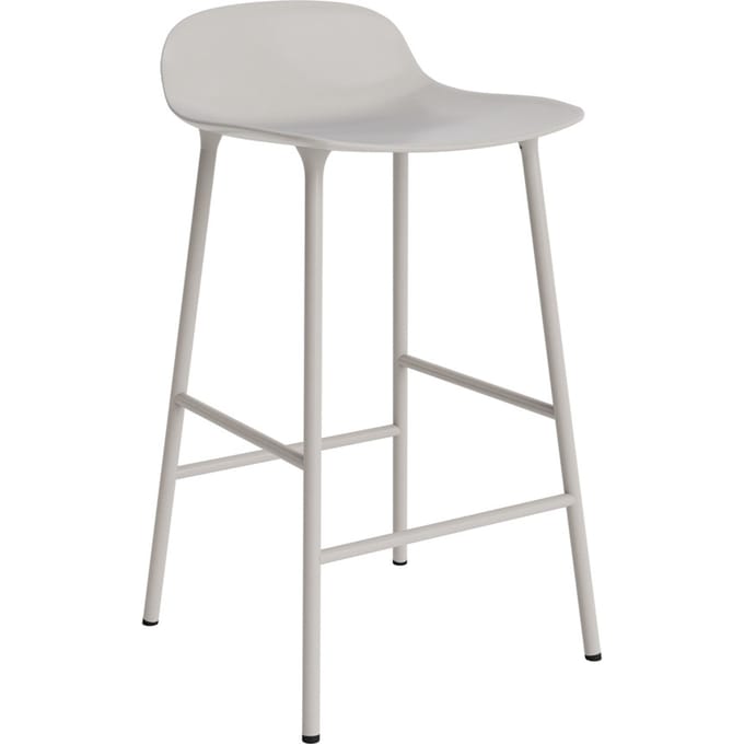 Normann Copenhagen Form barkruk met metalen frame - NormannCopenhagenFormWarmGrey - 65 cm