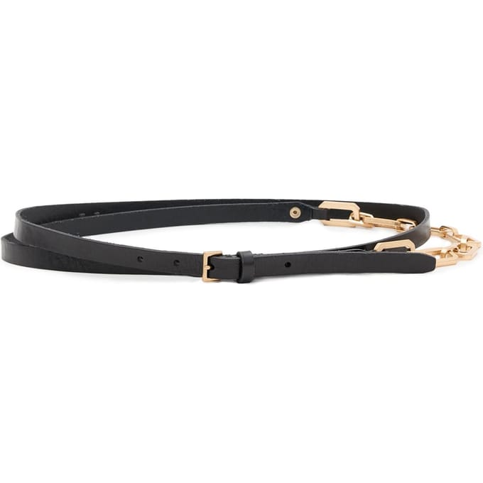 AllSaints Helly Chain Belt Black/warm Brass Größe: M-L | Gürtel Outlet | Damen | Schwarz