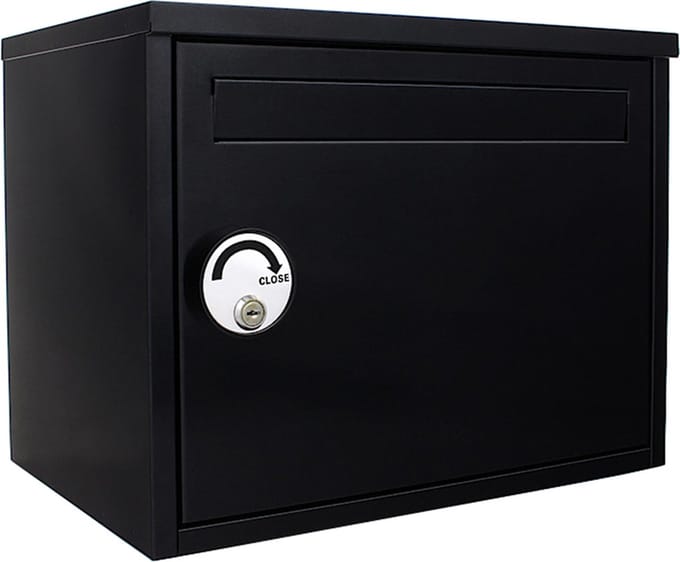 Rottner Pakketbrievenbus Parcel Keeper Galvaniseert staal - 35x45x31cm - Zwart