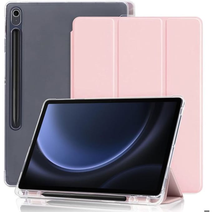 Protective Case - BOOLING - for Samsung Galaxy Tab S9 FE / S10 FE / S10 Lite - Shockproof Pink - Stylus Holder - Silicone roze
