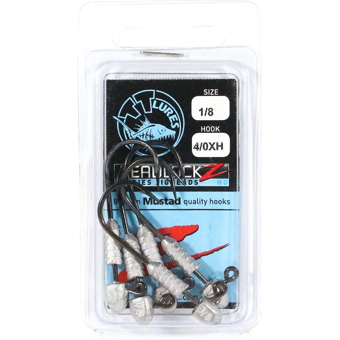 Tackle Tactics TT Headlockz HD Tête plombée 1/8 oz 4/0 XH 5/paquet (3399)