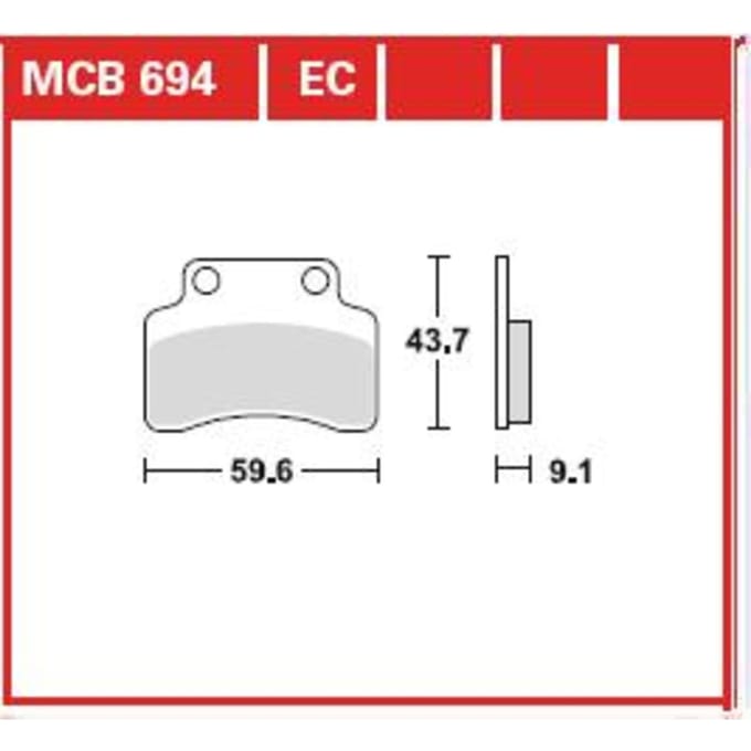 Bremsbelagsatz, ohne Straßenzulassung TRW MOTO MCB694EC