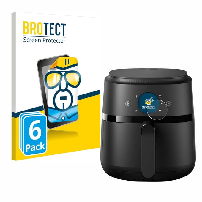BROTECT - Screenprotector voor Philips Airfryer 2000 Gen 2 4,2L - Folie Beschermfolie transparant 6 Stuks