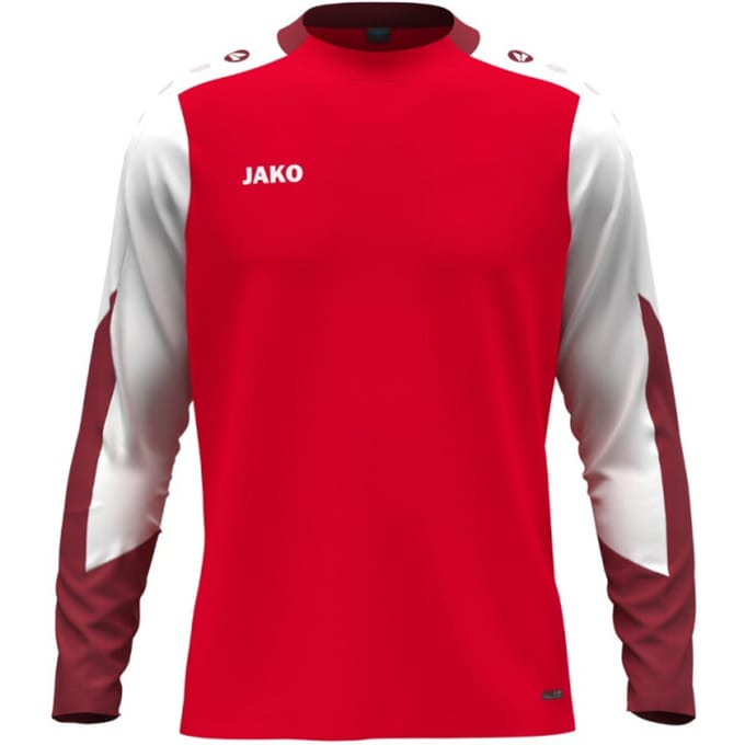 Jako Dynamic Longsleeve Kinderen - Rood / Wit / Donkerrood | Maat: 152